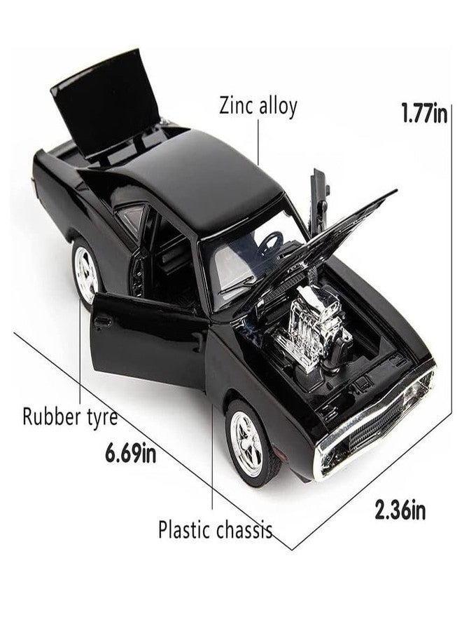 AHBHT Kids Model 1:32 FF8 Die Cast Metal Car Pull Back Action Opening Doors with Realistic Engine Sound Lights Toy Car Gift for Boys - Black - Image 2